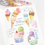 Ice Cream Shop Washi Roll Sticker Bande