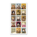 Winter Cat Stamps Sticker Sheet