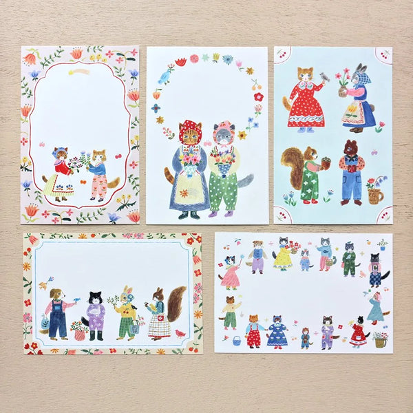 Aiko Fukawa Little Fluffy Friends Postcard Set