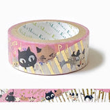 Music Uneven Cats Washi Tape