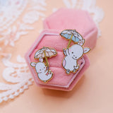 Enamel Pin Set: Rain Bunnies