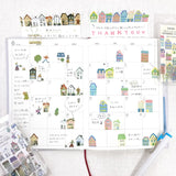 Cute House Washi Roll Sticker Bande