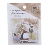 Mignon Feuille Sticker Flakes - Café