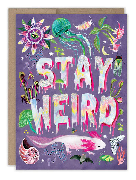 Tarjeta de cumpleaños Stay Weird