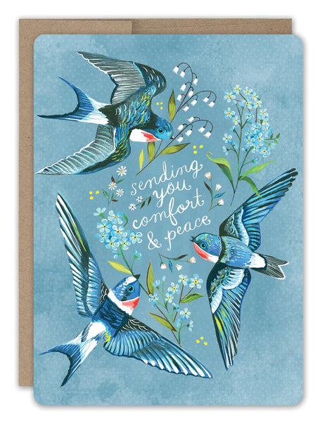 Swallows Sympathy Card