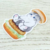 Mofusand Hamburger Cat Embroidery Iron-on Patch