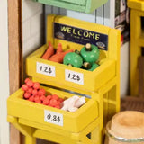 Kit de casa en miniatura para hacer uno mismo: Tienda de frutas matutinas