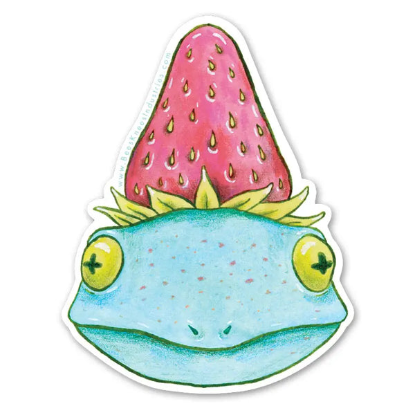 Strawberry Frog Vinyl Sticker